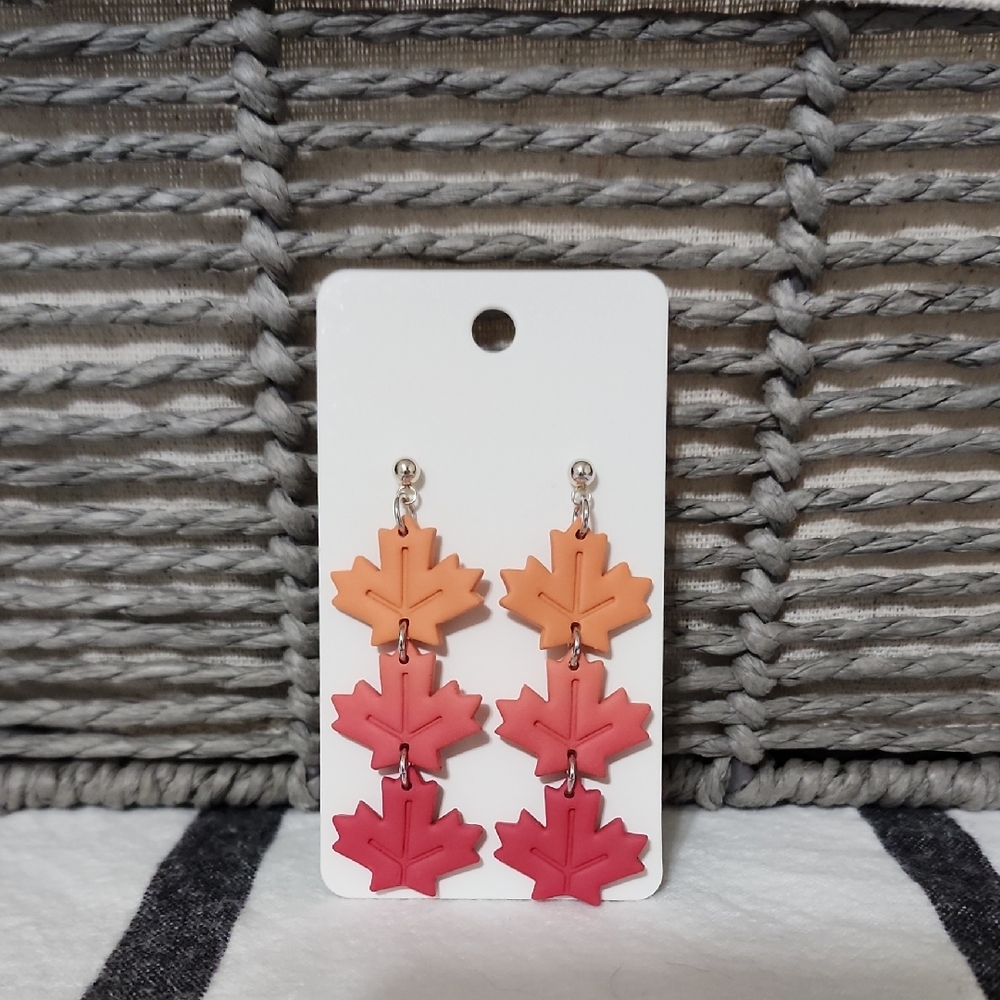 Autumn Leaf Earrings Handmade